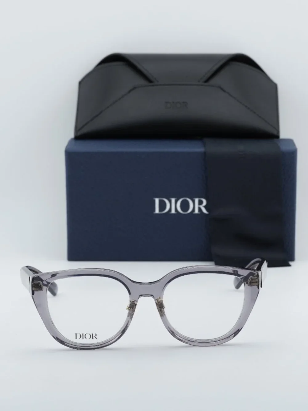 Dior DIORPRISMEO B1F 4500 Cat Eye Women Eyeglasses 52mm - Grey - Picture 6 of 11